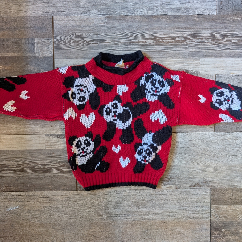 Red Panda Knit Sweater